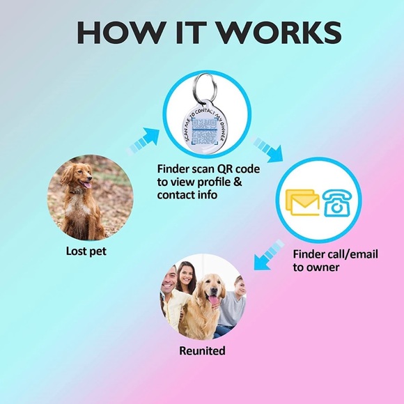 Happy Xmas Decorations QR Code Pet ID Tags - Dog Tag - Pet Online Profile White - Picture 5 of 7